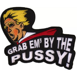 Ivamis Grab Em By The  Trump Funny Iron on Patch- 3.5x3.3 inch - P5990