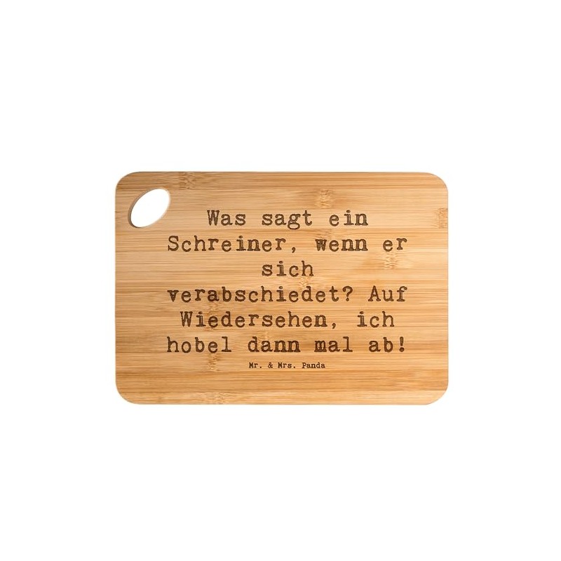 Mr. & Mrs. Panda Bambus - Schneidebrett Spruch was SAGT