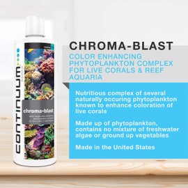 Continuum Aquatics Chroma Blast - Color Enhancing Phytoplankton Supplement for Live Corals and Reefs