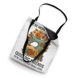 Vintage Floral Sewing Machine For Sewing Quilting Friends Tote Bag
