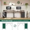 Huuger 47 Inch Computer Desk with Power Outlets and LED