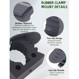 Quick Release Rubber Clamp Mount, Halligan Tool Mount for Mounting Tools & Equipment 1" - 1-1/3" Diameter for Home; Garage; Boat; RV; ATV & Off-Road; Outdoor & Indoor ( 4 Pack )