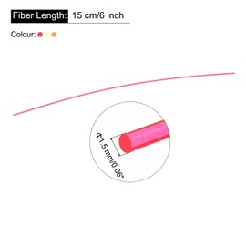 MECCANIXITY Fiber Optic Rods PMMA 1.5mmx15cm for Sight Filament Fluorescence Red, Green, Orange 1 Set Pack of 6