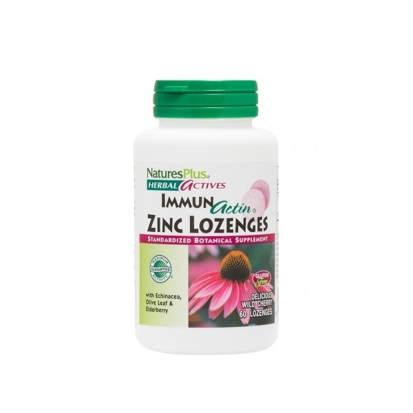 Nature's Plus Immun Actin Zinc, 60 Vegetable Lonzenges