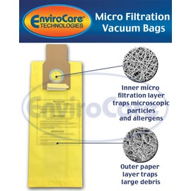 EnviroCare Replacement Vacuum bags for Kenmore Upright Types U/L/O, 50688 and 50690, Panasonic Type U-2, Miele Type Z. 10 pack