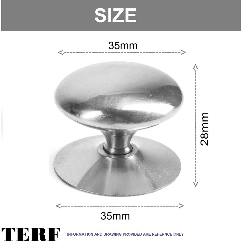 TERF® 35mm Traditional Polished Chrome Cabinet Door Knobs 35mm Chest