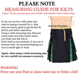 UFS Kilts- Utility Kilt for Men Cotton & Tartan Size 30-66'' (Wallace 36)