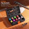 1/2-Inch Drive 7pc Half Size Lug Nut Flip Socket Set,