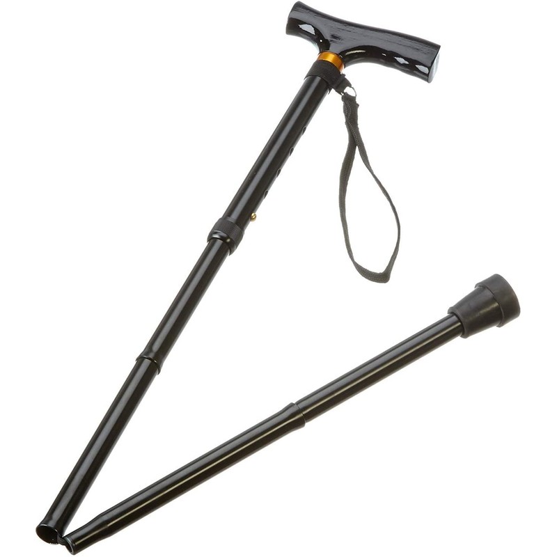 Moguxb Walking Sticks, Black, Foldable Walking Poles, 84-93 cm, Ultralight