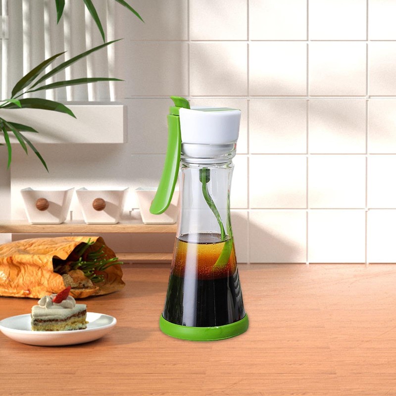 Qianly Manual Stirring Bottle Salad Dressing Shaker Bottle Dishwasher Safe