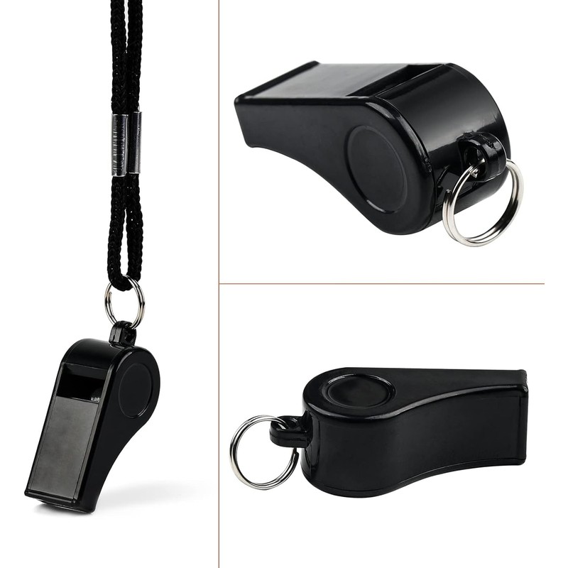 Seakii 24 Pack 120dB Loud Referee Whistles with Lanyards –