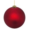 VEPATIM 2 Christmas Baubles XL Plastic Matte Red Diameter 15