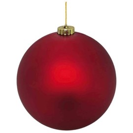 VEPATIM 2 Christmas Baubles XL Plastic Matte Red Diameter 15 cm