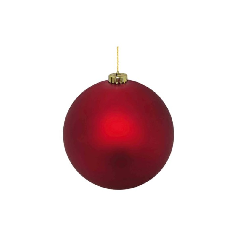 VEPATIM 2 Christmas Baubles XL Plastic Matte Red Diameter 15