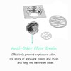 Stainless Steel 304 Floor Drain, 100 x 100 mm Drain