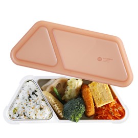 CBJAPAN Foodman Rice Ball Lunch Box, 13.5 fl oz (400 ml), Antibacterial Specifications, Terracotta, Portable, Slim Bento Box, 4-Point Lock, Firmly Fixed, Double Sealing for Juice Leak Resistant DSK