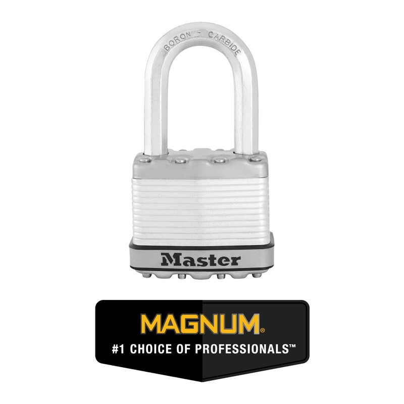 Master Lock M5XDLF Magnum Heavy Duty Padlock with Key, 1