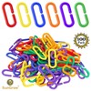 SunGrow Rainbow C-Clips Plastic Chain Links, Bird Swing & Climbing