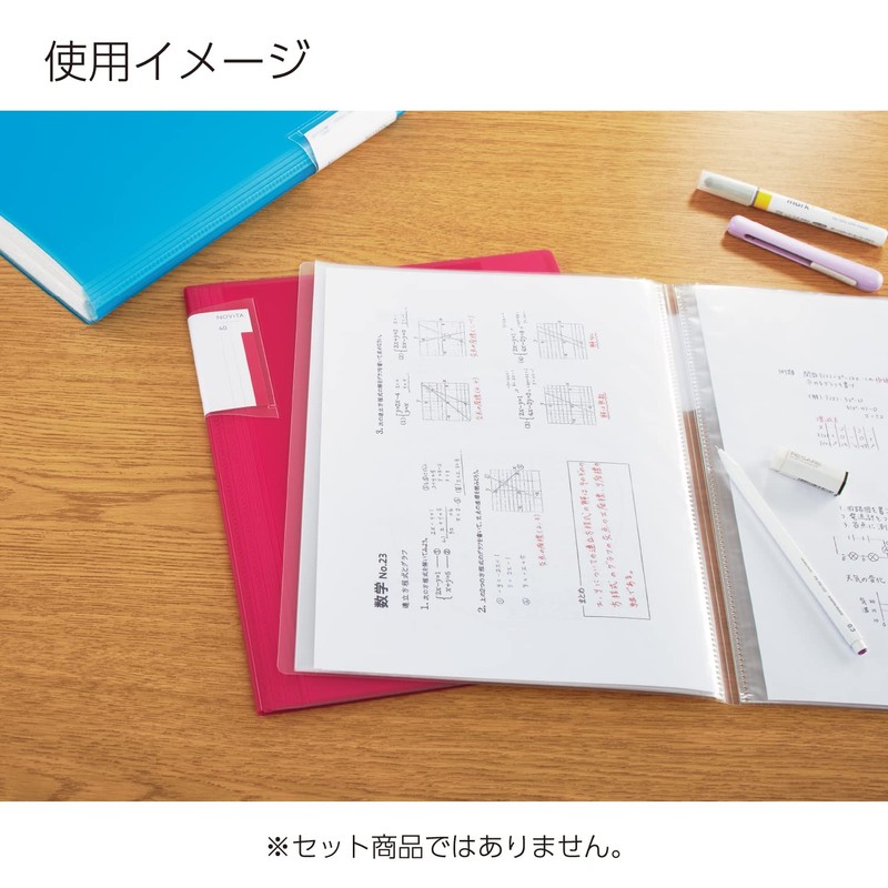 Kokuyo Ra-NV40W File Clear Book, Novita, Fixed Type, A4, 40