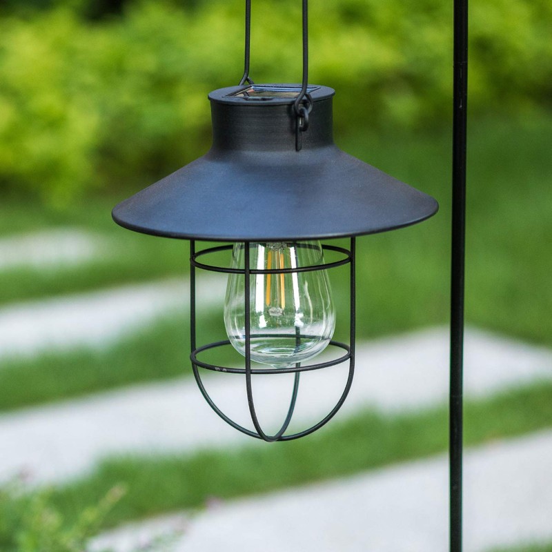 2 Pack EKQ Hanging Solar Lights Lantern Lamp with Shepherd