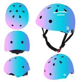 Adjustable Skateboard Bike Helmet and pads set for 3-5-8-14+Ages,Cycling Kids Helmet with Knee Pad Elbow Pads for Kids Toddler Youth Boys Girls Multi-Sport Commuter Scooter Roller Skate Inline Skating