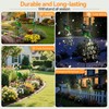 CBAXEAXM Solar Peacock Garden Stake Lights Outdoor, Waterproof Metal Glass