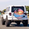 KiuLoam Ocean Sunrise Tropical Palm Tree Spare Tire Cover Polyester