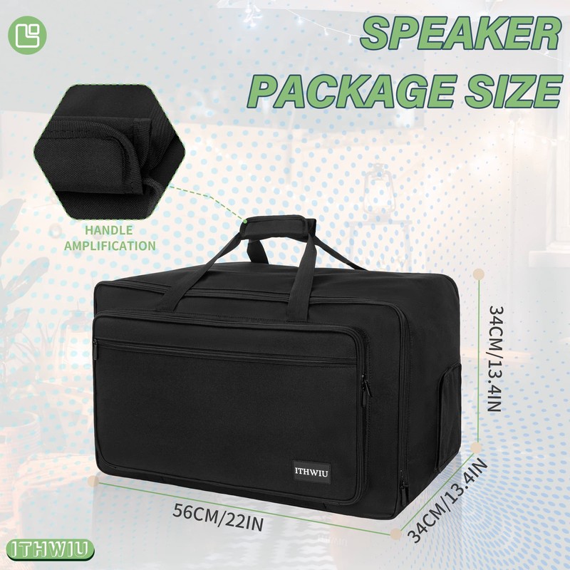ITHWIU Speaker Carrying Bag with Thickened Sponge for Compact 10"