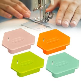 Pack of 4 Magnetic Seam Guide for Sewing Machine, Magnetic Seam Guide with Scale, Hem Aid for Sewing Machines, Precise Magnetic Seam Guide, Sewing Accessories for Sewing Machine, Height Adjustment