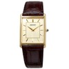 Seiko SWR064 Men's Wristwatch, Square Design, Quartz, Champagne Gold Dial
