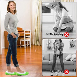 YOUDALIS 5 Pairs Mop Shoes, Floor Mop Slippers, Microfibre Dust Cleaning Shoes, Easy for House Floor Dust Dirt Hair Cleaning, 5 Colours, multicoloured