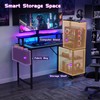 Gaming Desk 54 Inch Computer Table with Storage Shelves &