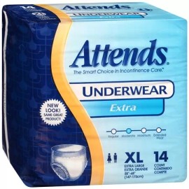 Attends Adult Protective Underwear X-Large 58''-68'' Moderate Abs-84 Pack