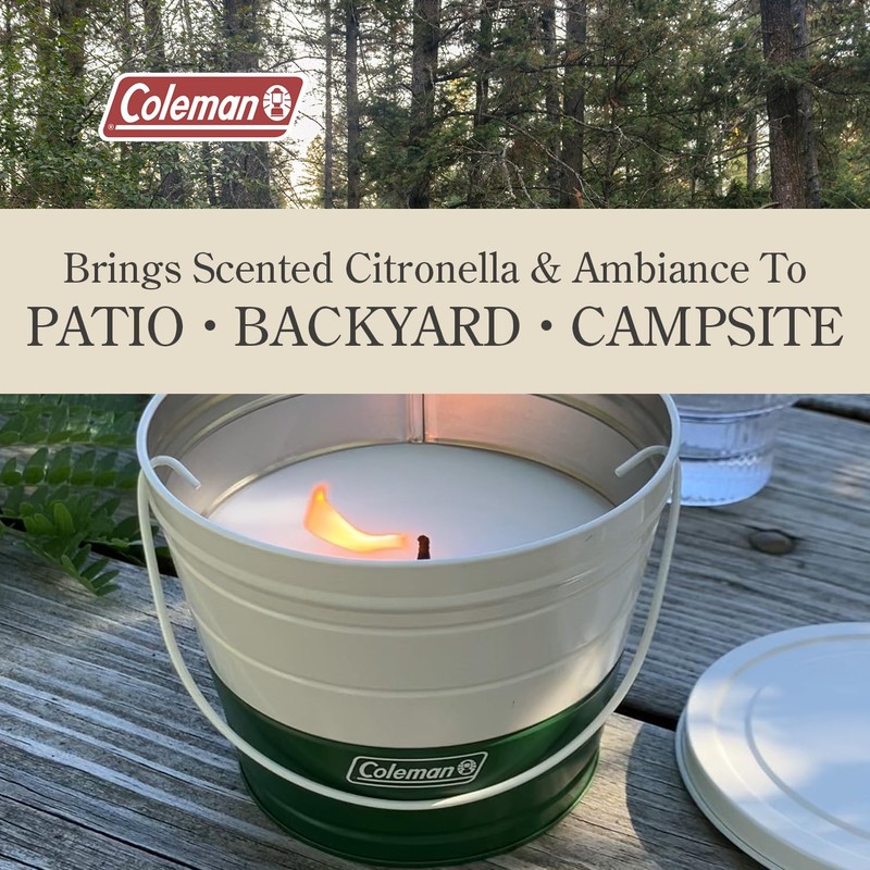 Coleman Citronella Candle 18oz – 30+ Hour Burn Time, Outdoor