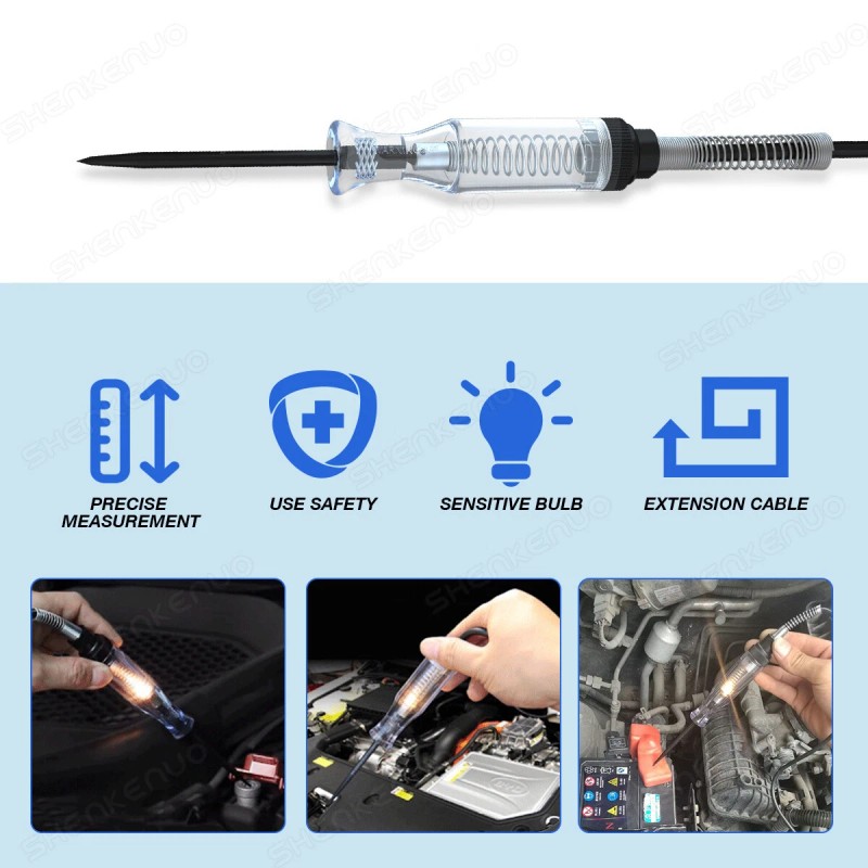 SHENKENUO Test Light Car Circuit Tester Probe Voltage Continuity Tester