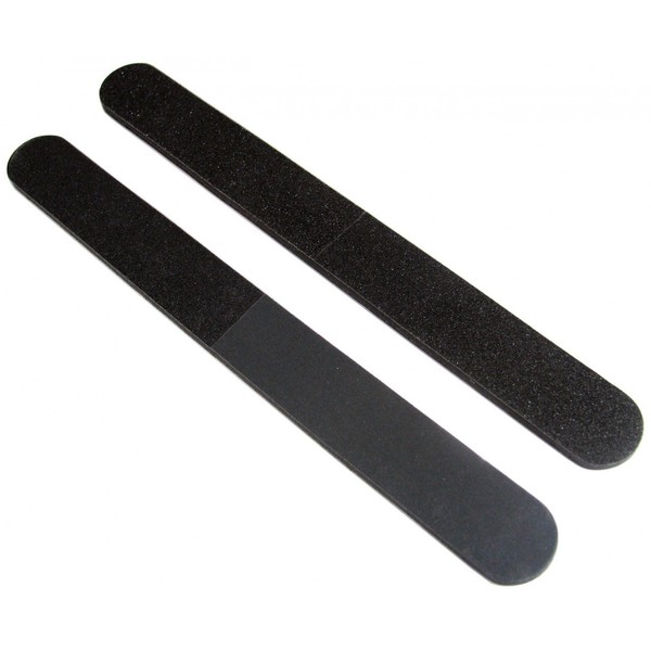 Professional Quality Nail File, Black 4 Way, White Center (100-180/240-600) 50 Pack