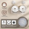 Luxear Shower Caddy, Suction Shower Caddy with Razor Hooks, Clear