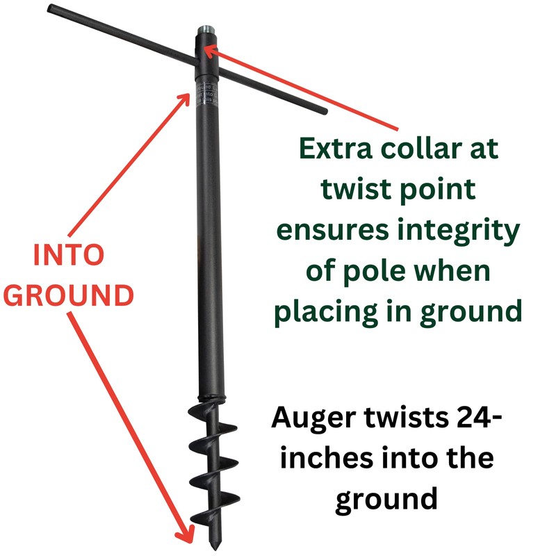 Universal Mounting Pole Kit for Post-Mounted Bird Houses and Bird