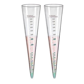 MANIKARN 1000 ml Imhoff Cone for Sedimentation & Biofloc Test, Fish Farming, Research and Educational Purpose (Set of 2 Piece)