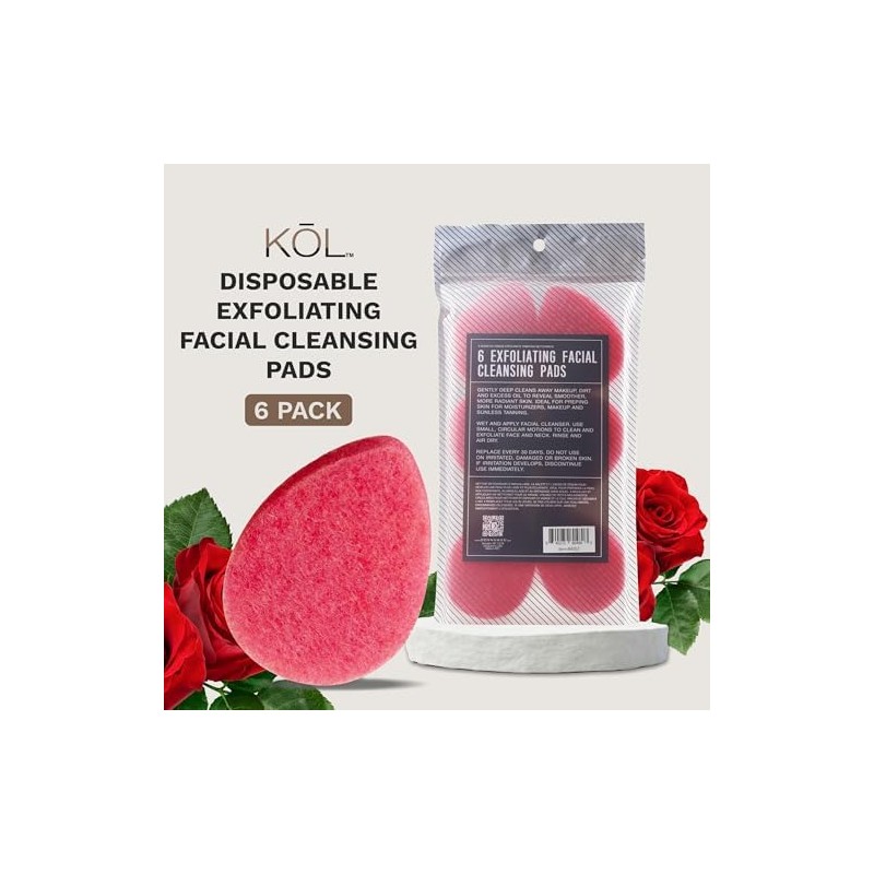 Esponja exfoliante facial Donnamax 4052 con rosa y vitamina E