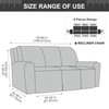 Gennia Waterproof Recliner Sofa Cover,Stretch Reclining Couch Covers with Pockets,Washable