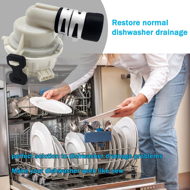 EAU60710801 EAU60710802 EAU62043401 EAU62043403 Dishwasher Drain Pump Motor(OEM), Compatible with