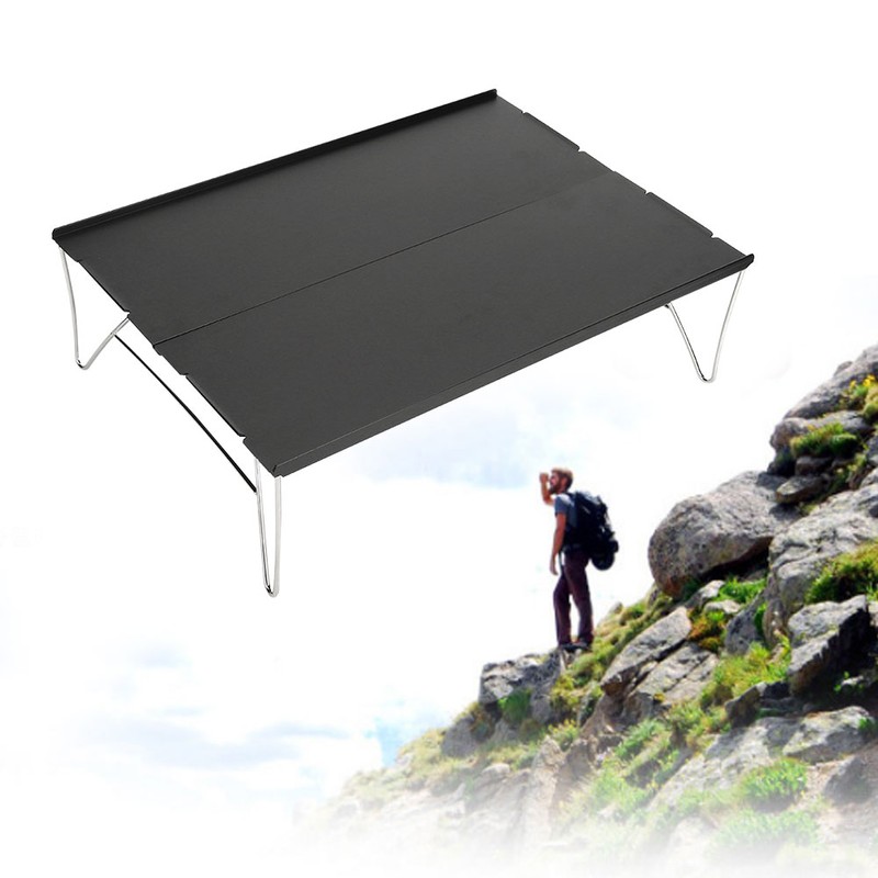 Outdoor Barbecue Table Ultra‑Light Portable Folding Aluminum Alloy Table for