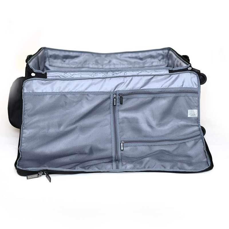 Closet Trolley Collapsible Rolling Dance Bag w/No-Lean Garment Rack -