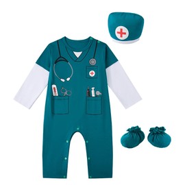 Disfraz de Halloween de Acción de Gracias para niños recién nacidos con sombrero, Azul, 3-6 Meses