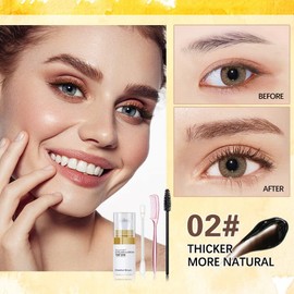 Tinte de Cejas Semipermanente- Crema Negro Marrón Miliar Tinte de Cejas Tridimensional Natural Salvaje Forma de la Ceja Tinte de Cejas Duradero (marrón)