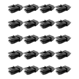 BINCKIN Tarp Clips Heavy Duty Lock Grip - 20 Pcs Tent Clip, Tent Clamp, Tarp Hold Down Clips, Awning Clamps for Canopy Outdoor Camping (Black)