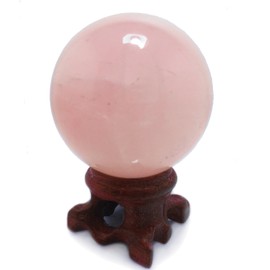 50mm Rose Quartz Crystal Ball Rare Crystal Protective Effect for Decoration Healing Meditation Feng Shui Handmade Pink Quartz