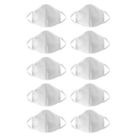 Seidensticker Pack of 10 Cotton Masks, Mouth Nose Masks, White, One Size