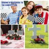 HSQCEZ 12Pcs Small Checkered Black and White Racing Flags on